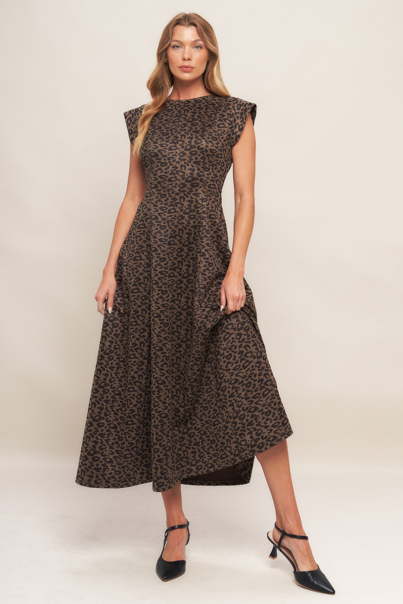 URBAN JUNGLE GLAM SUEDED KNIT MIDI DRESS Flying Tomato